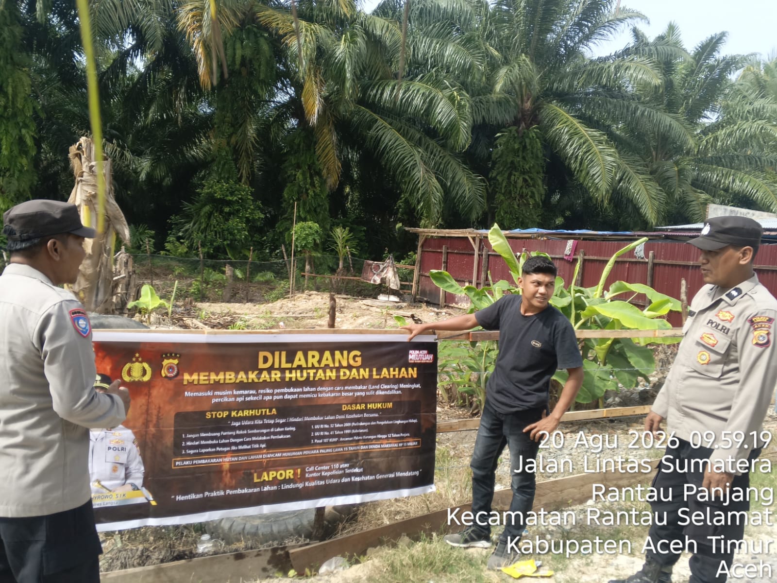 Polsek Rantau Selamat Intensifkan Patroli Karhutla Cegah Kebakaran Hutan Dan Lahan