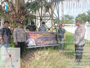 Polsek Langsa Barat Gencarkan Sosialisasi Karhutla Di Wilayah Rawan Kebakaran