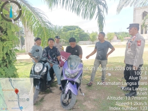 Polsek Langsa Barat Perkuat Patroli Harkamtibmas Dan Sambangi Gampong