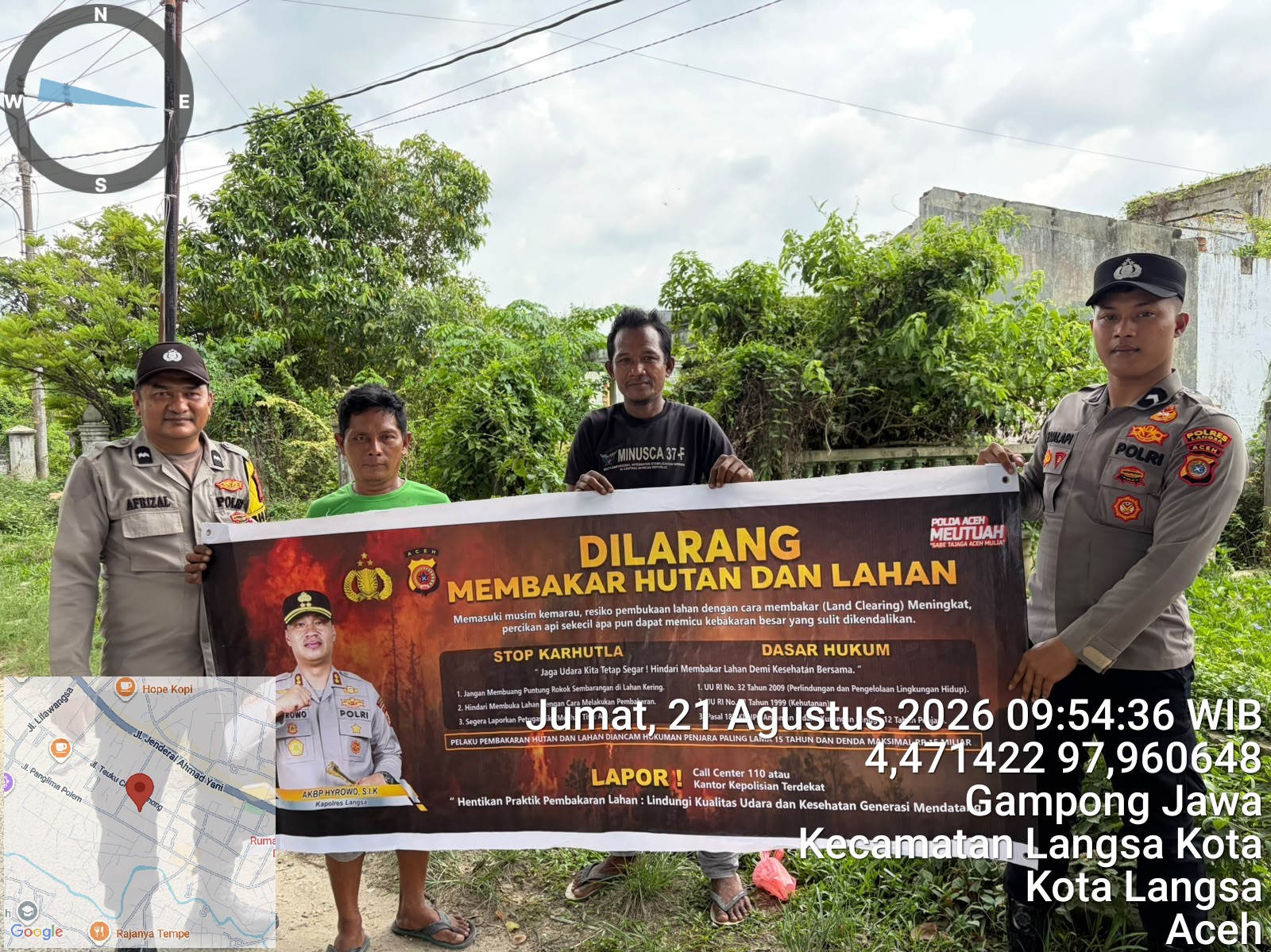 Polsek Langsa Tingkatkan Patroli Karhutla Di Wilayah Rawan Kebakaran
