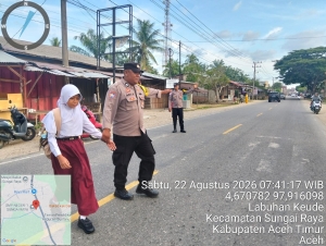 Polsek Sungai Raya Laksanakan Protap 01 Untuk Jaga Keamanan Dan Kelancaran Lalu Lintas