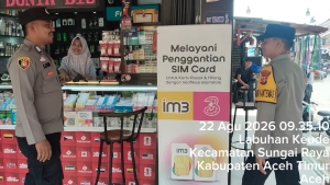 Polsek Sungai Raya Pantau Aktivitas Warga Melalui Patroli Harkamtibmas