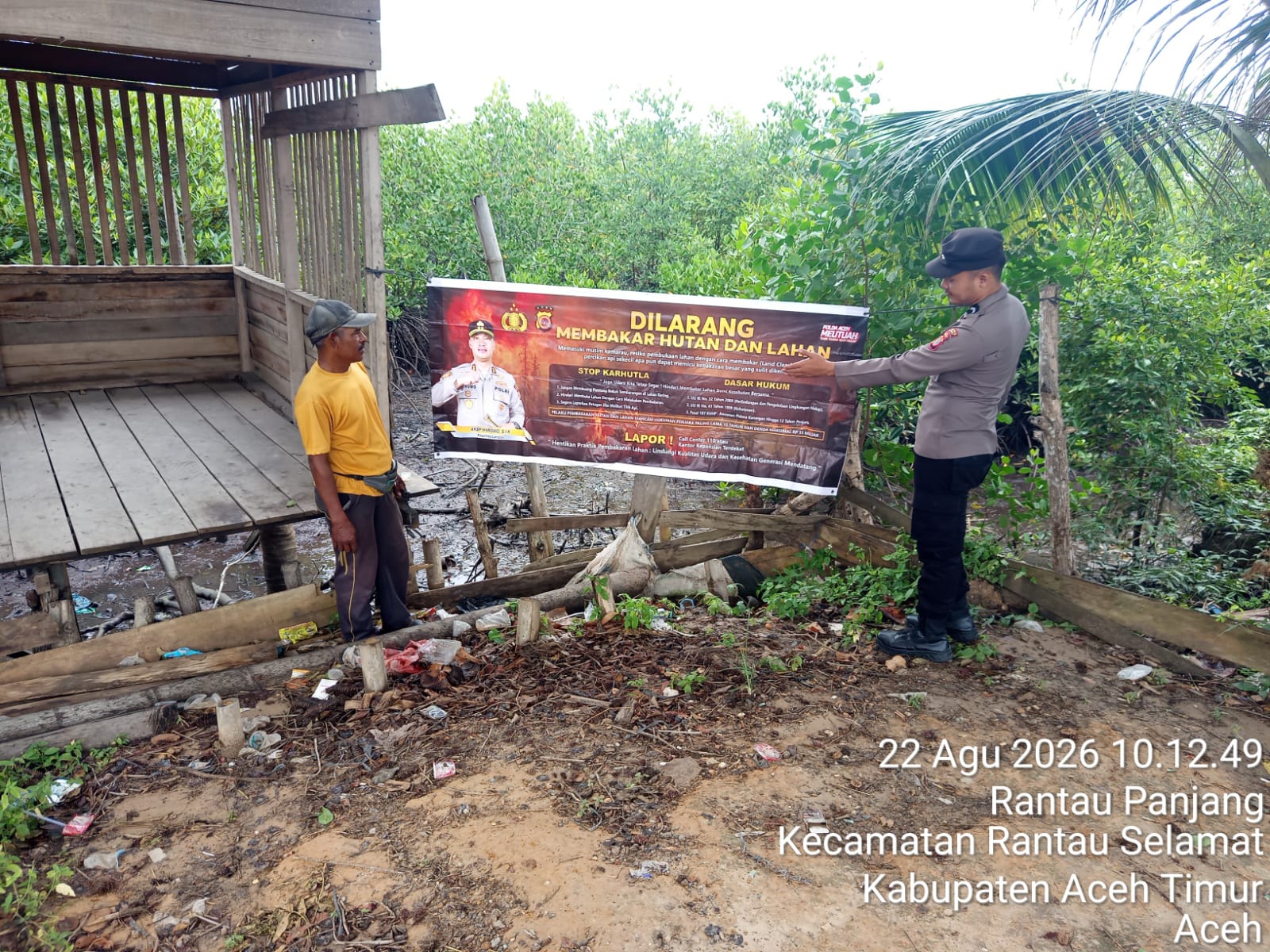 Polsek Rantau Selamat Tingkatkan Patroli Karhutla Di Gampong Rantau Panjang