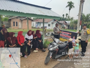 Polsek Langsa Timur Sambangi Warga Lewat Patroli Dialogis