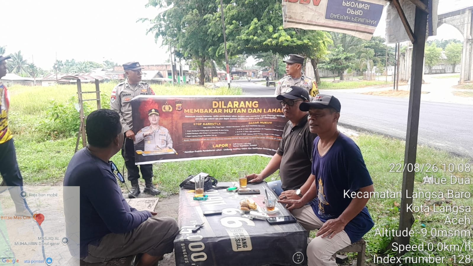 Polsek Langsa Barat Gencarkan Sosialisasi Stop Bakar Hutan Dan Lahan