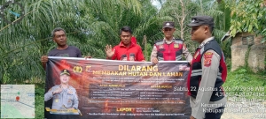 Polsek Manyak Payed Tingkatkan Patroli Karhutla Cegah Kebakaran Hutan Dan Lahan