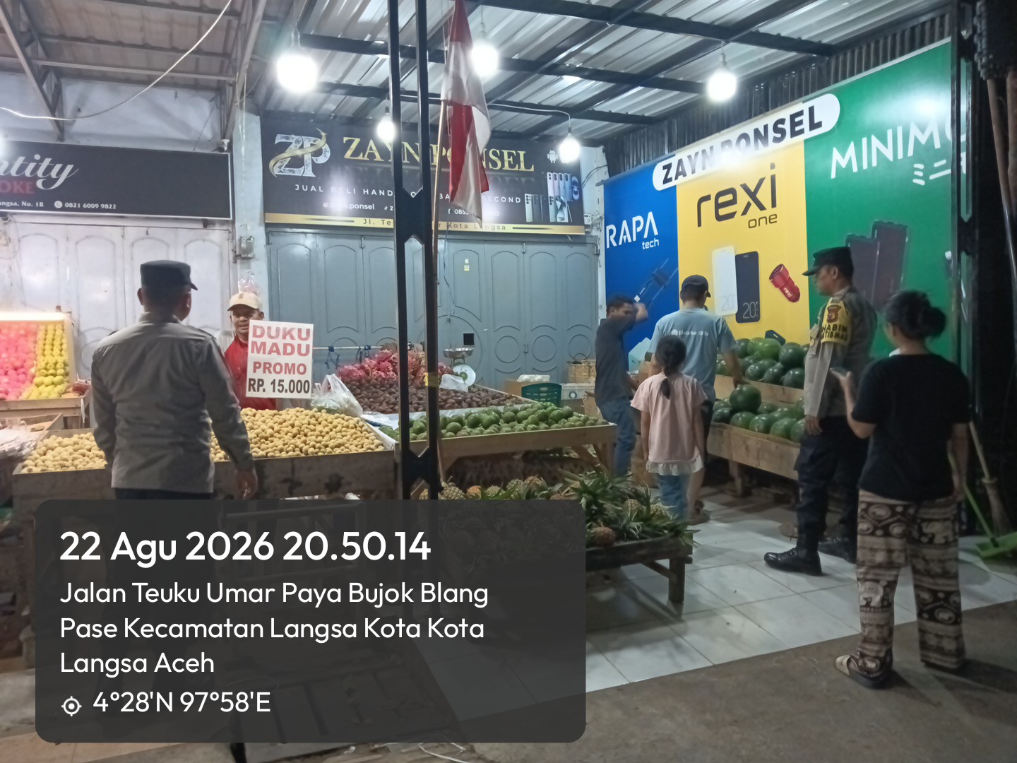 Polsek Langsa Patroli Malam Cegah Premanisme Dan Gangguan Kamtibmas