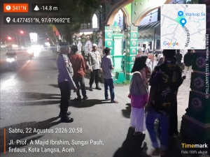 Pengamanan Polsek Langsa Barat Pastikan Peringatan Maulid Nabi 1448 H Berlangsung Kondusif