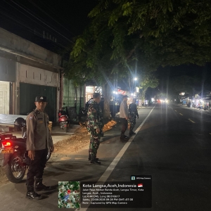 Patroli Bersama TNI-Polri Perkuat Harkamtibmas Di Wilayah Langsa Timur