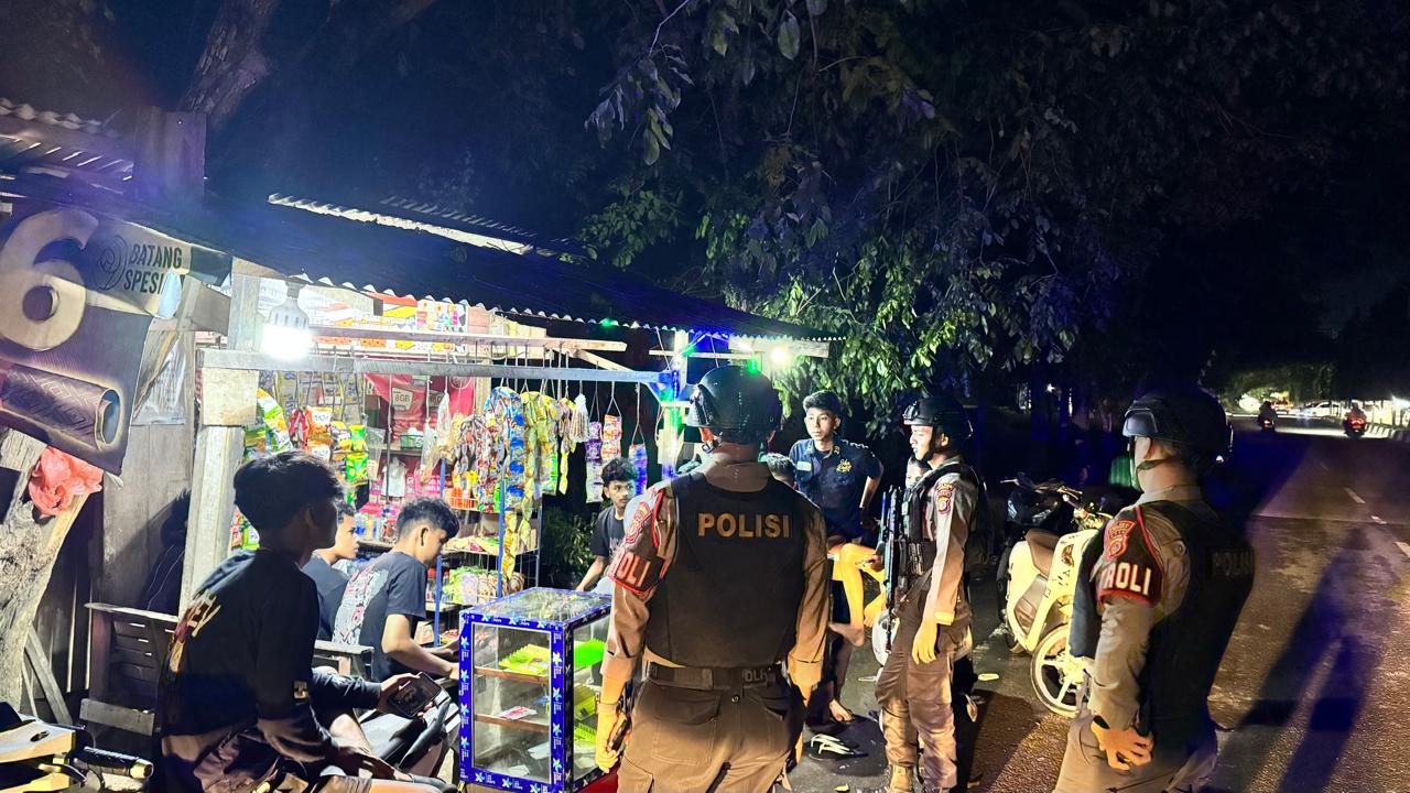Patroli Perintis Presisi Sat Samapta Polres Langsa Perkuat Keamanan Malam Hari