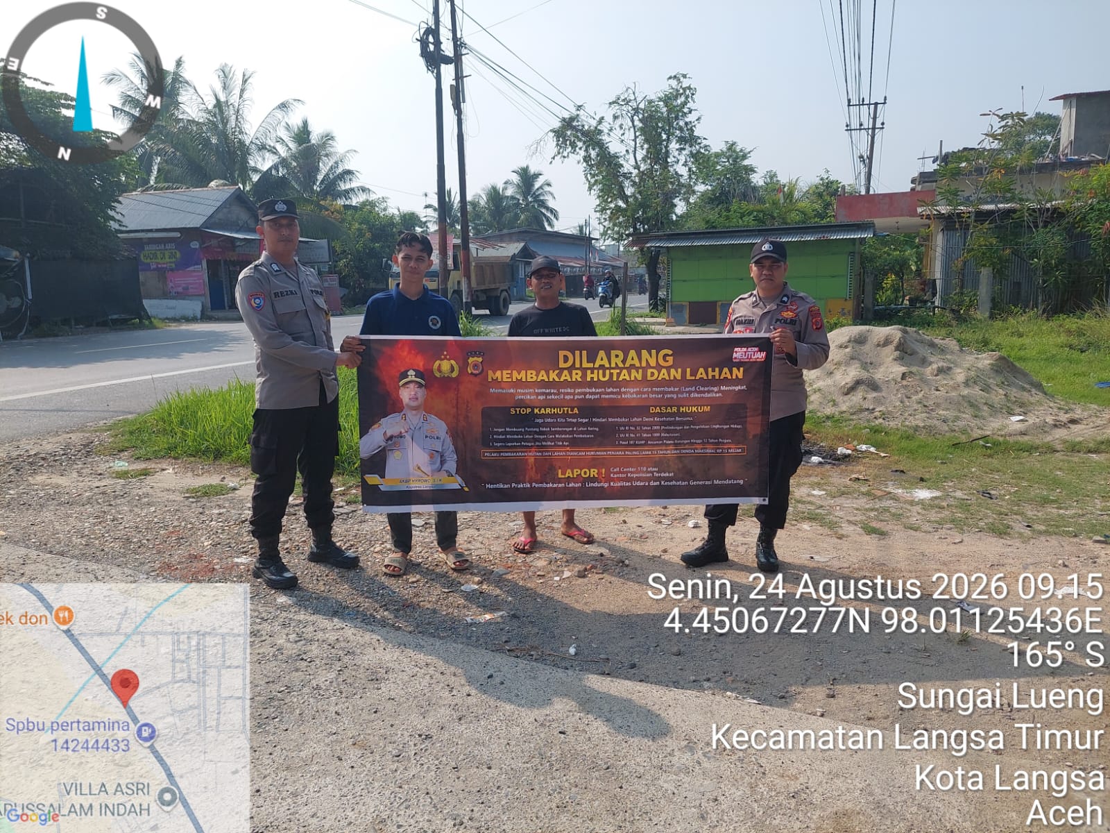 Polsek Langsa Timur Tingkatkan Patroli Karhutla Di Kawasan Rawan Kebakaran