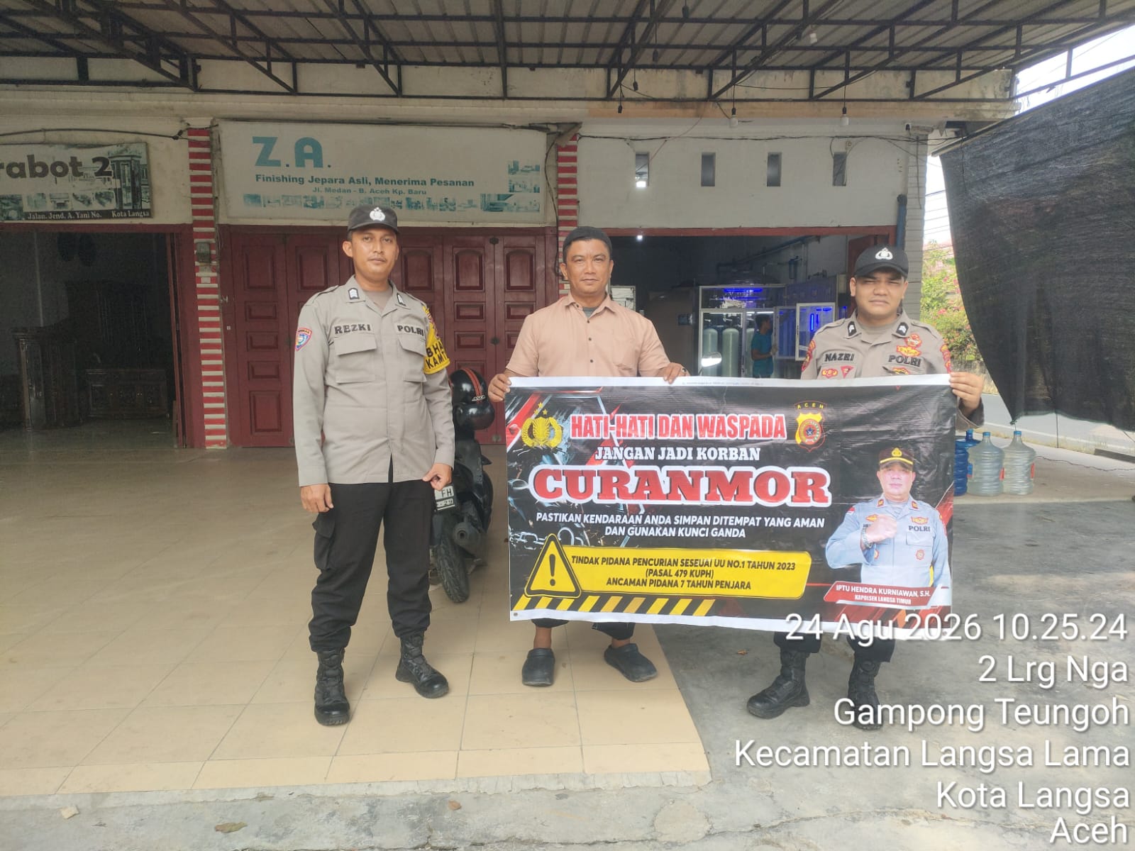 Polsek Langsa Timur Perkuat Patroli Dialogis Antisipasi Curanmor