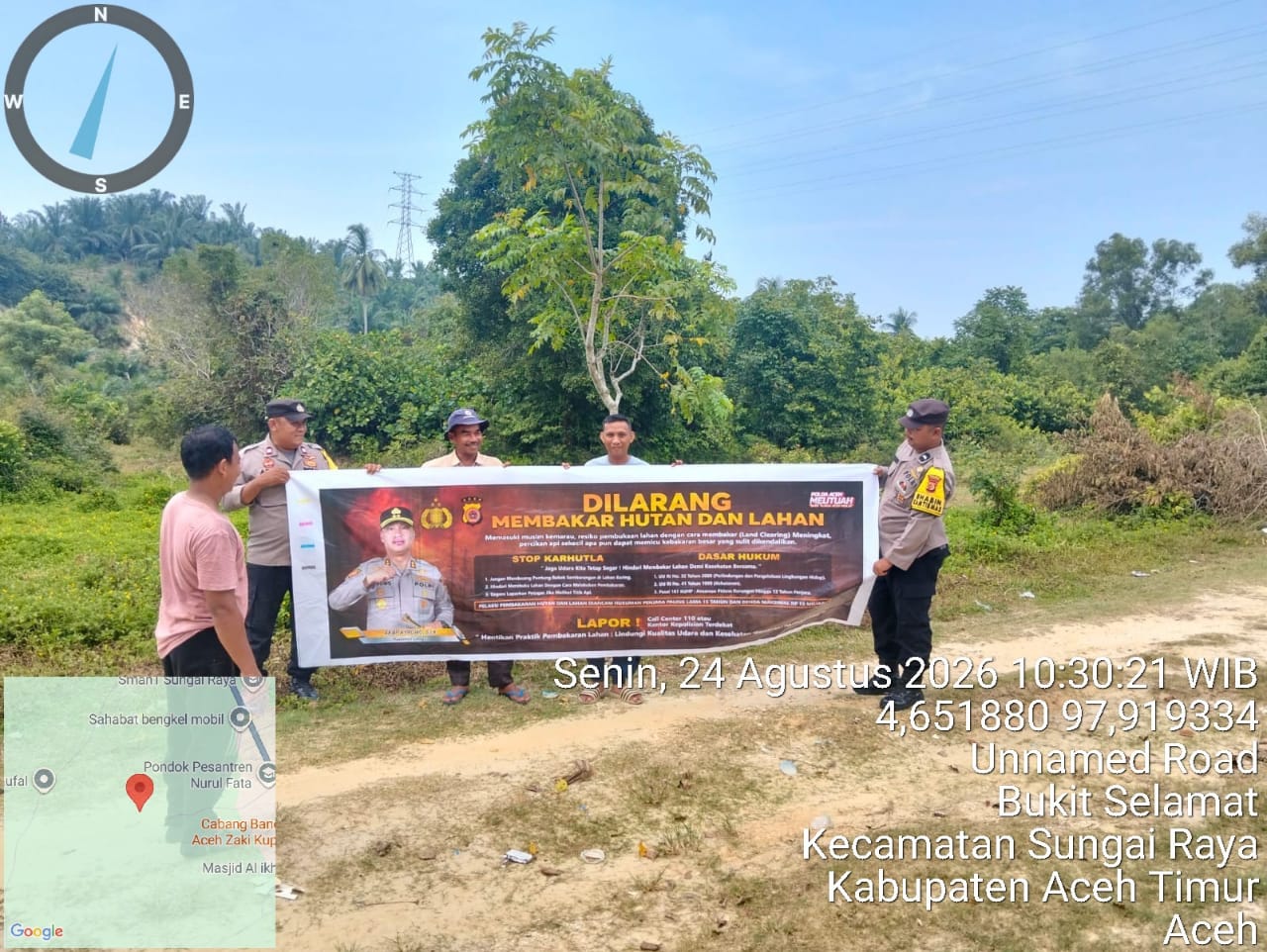 Polsek Sungai Raya Tingkatkan Patroli Karhutla Cegah Kebakaran Hutan Dan Lahan