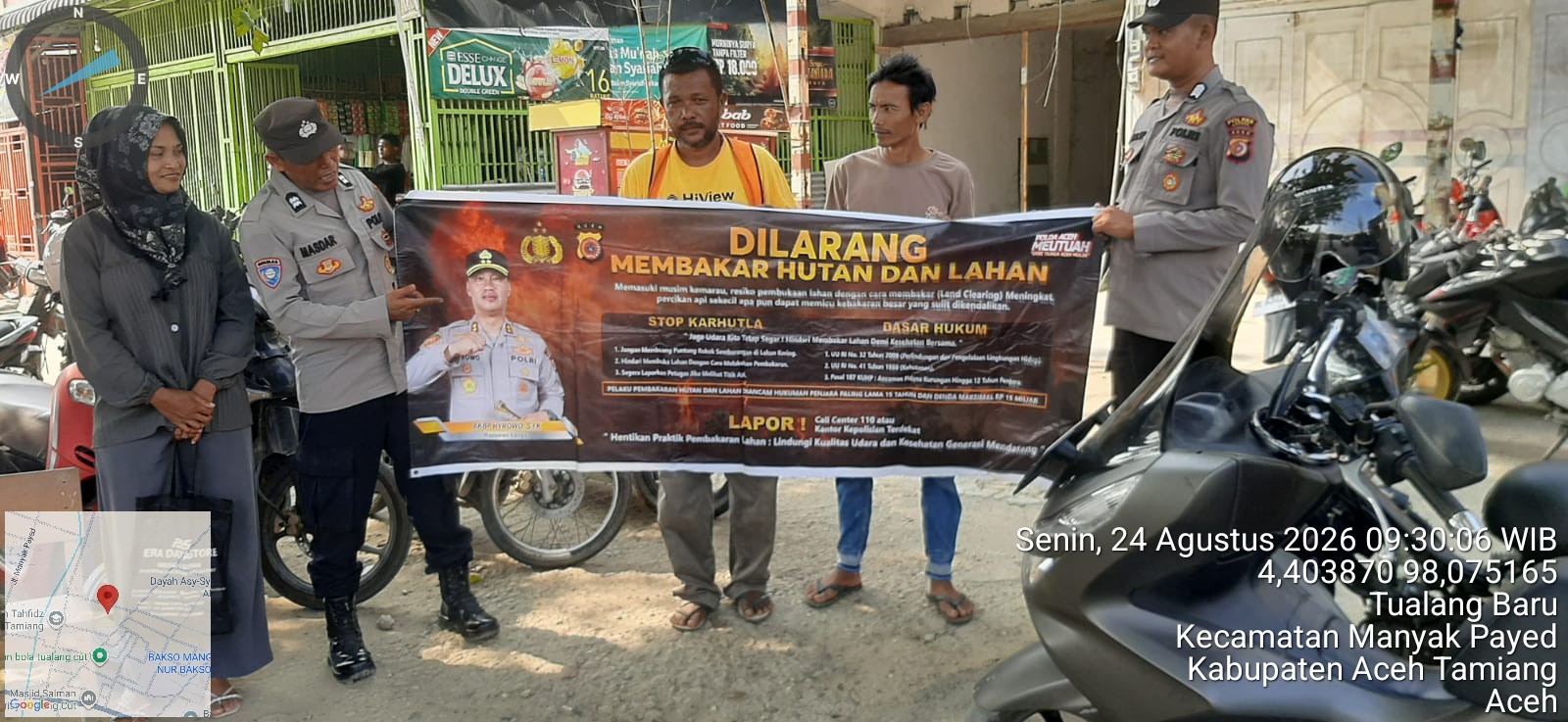Polsek Manyak Payed Patroli Karhutla Cegah Kebakaran Hutan Dan Lahan