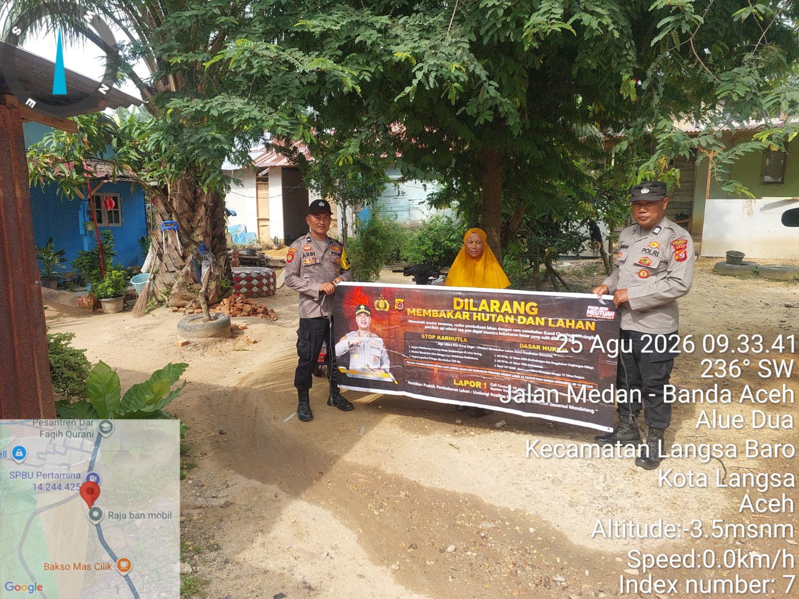 Polsek Langsa Barat Gencarkan Himbauan Karhutla Di Kawasan Rawan Kebakaran