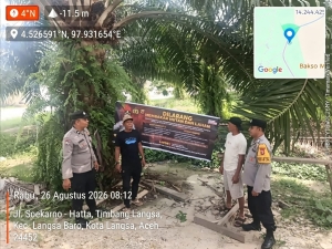 Polsek Langsa Barat Gencarkan Patroli Karhutla, Ajak Warga Cegah Kebakaran Hutan Dan Lahan