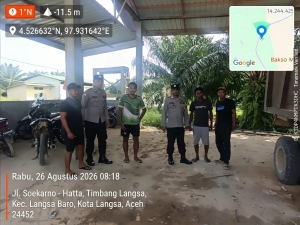 Polsek Langsa Barat Tingkatkan Patroli Pagi Antisipasi Gangguan Kamtibmas