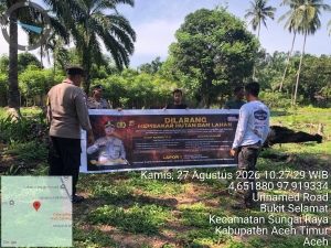 Polsek Sungai Raya Tingkatkan Patroli Karhutla Di Wilayah Rawan