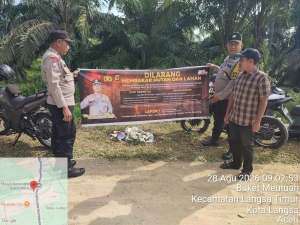 Polsek Langsa Timur Tingkatkan Patroli Karhutla di Wilayah Rawan