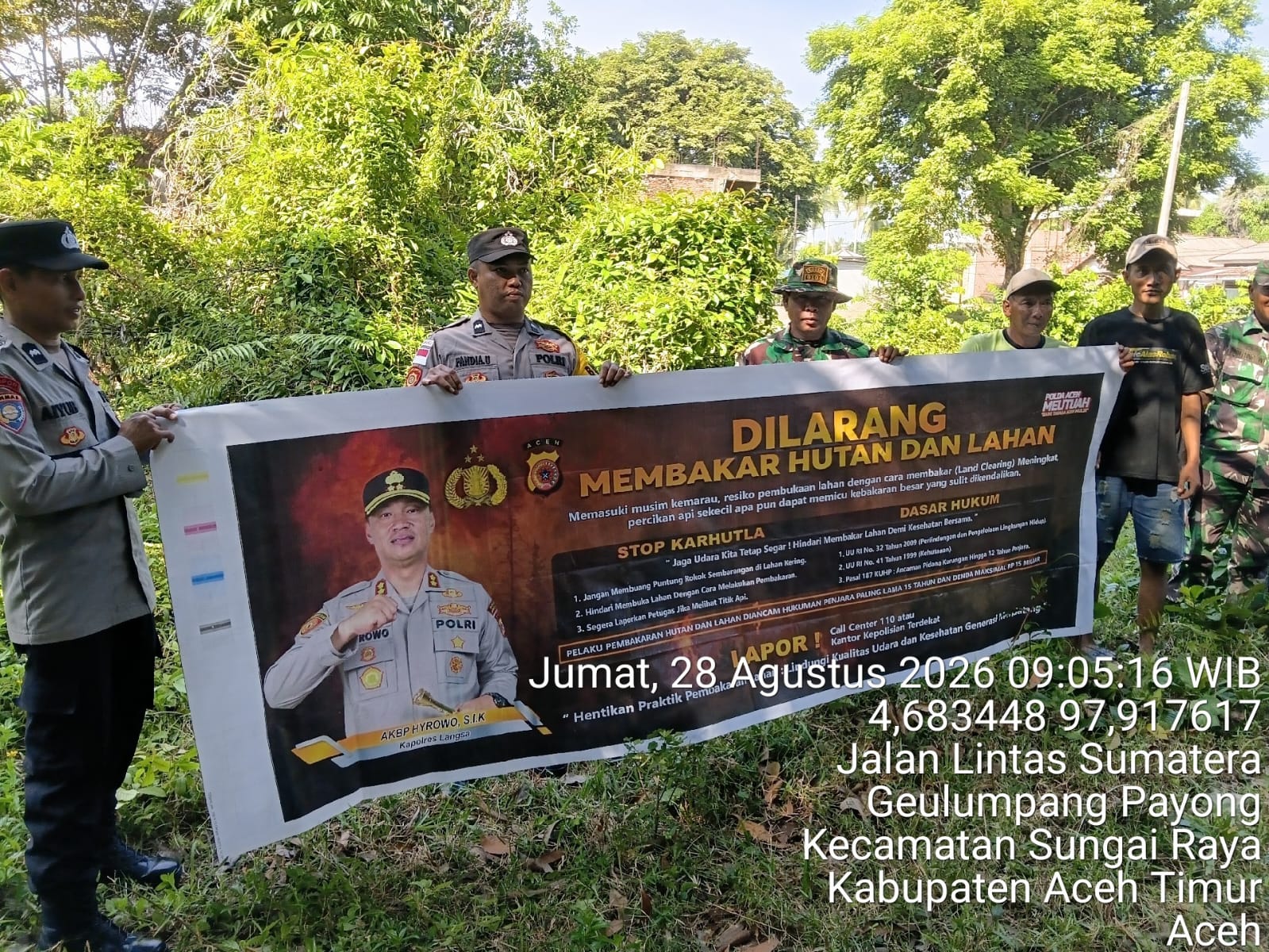 Patroli Gabungan TNI-Polri Cegah Karhutla di Wilayah Sungai Raya