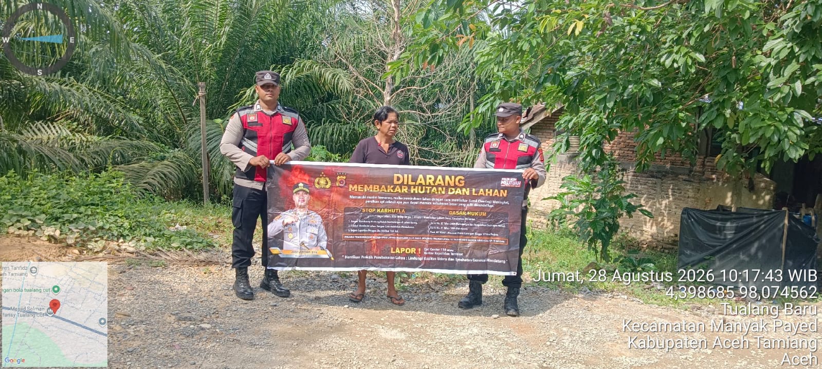 Patroli Karhutla Polsek Manyak Payed Tingkatkan Pencegahan Kebakaran Hutan dan Lahan