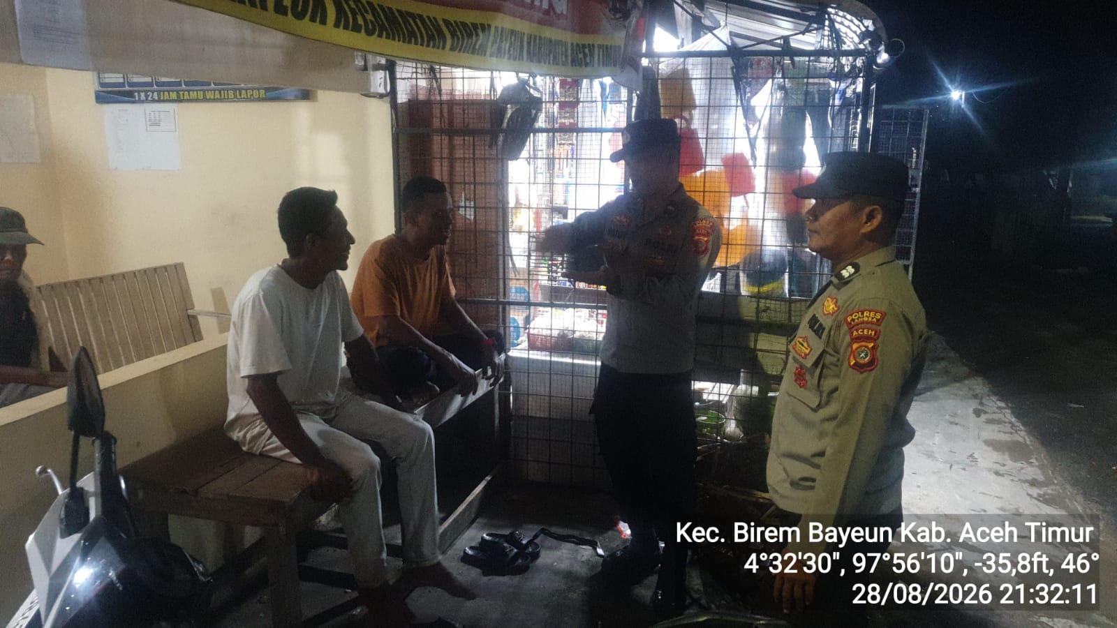 Polsek Birem Bayeun Tingkatkan Patroli Malam Cegah Gangguan Kamtibmas