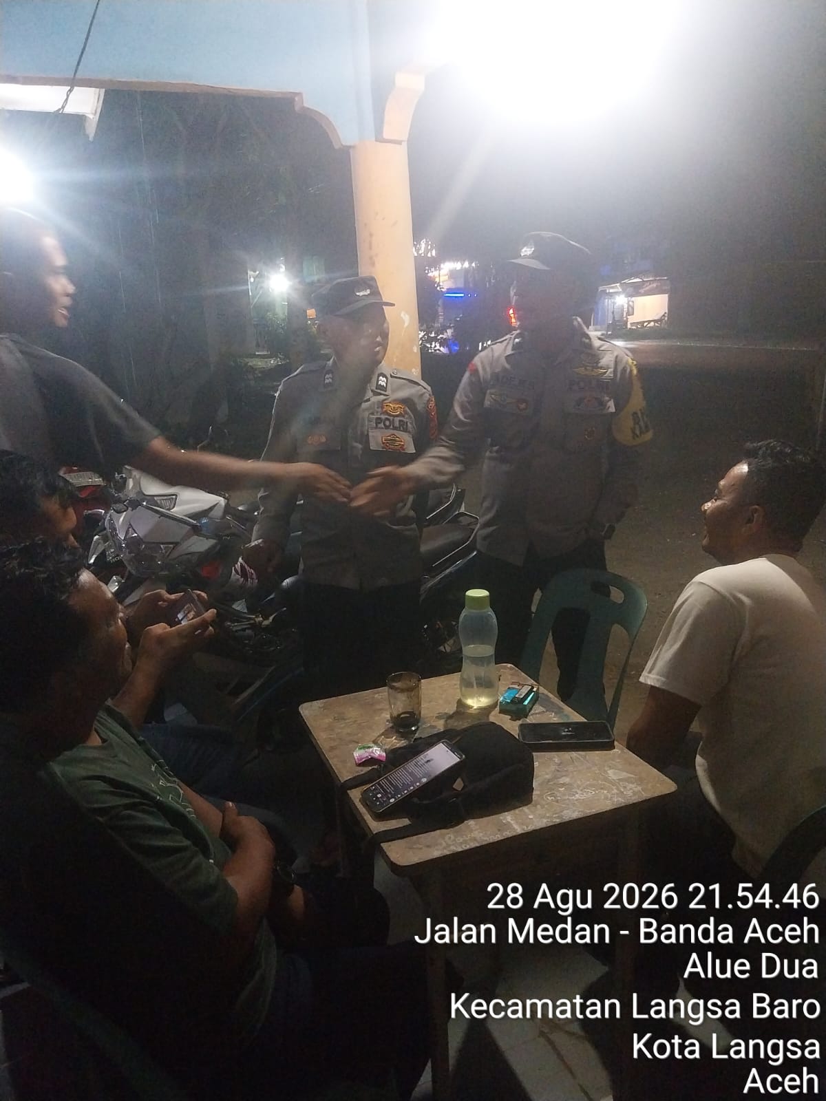 Polsek Langsa Barat Perkuat Patroli Malam Antisipasi Gangguan Kamtibmas