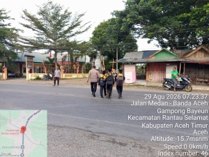Polsek Rantau Selamat Perkuat Pengamanan Lalu Lintas Di Pagi Hari
