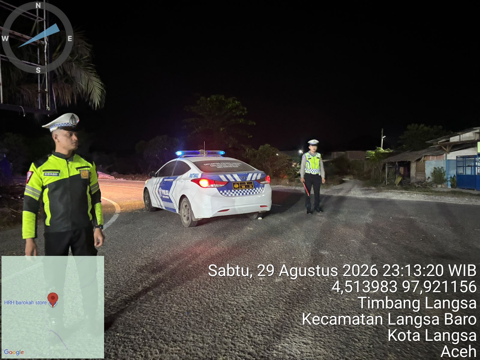 Sat Lantas Polres Langsa Tingkatkan Patroli Blue Light Di Jalur Rawan Kecelakaan
