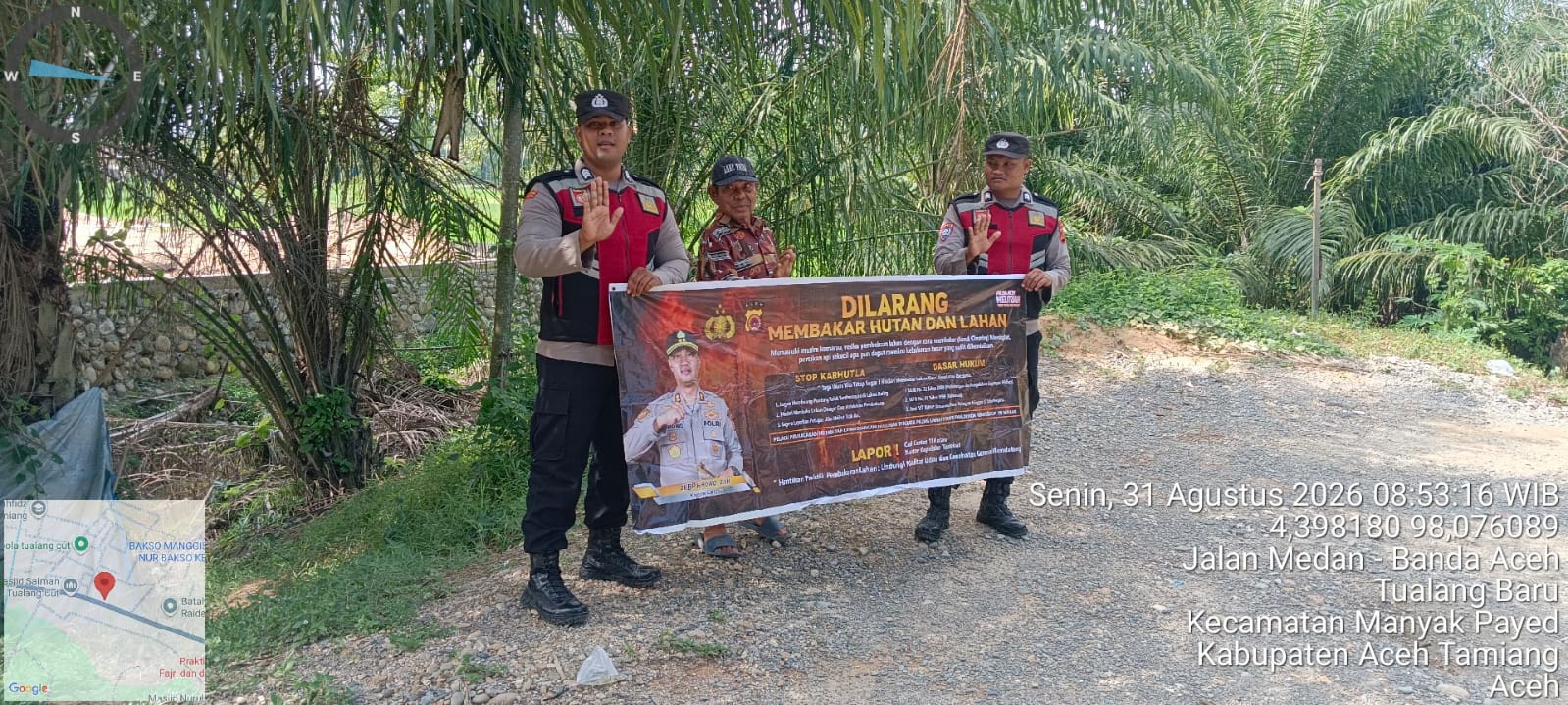 Patroli Karhutla Polsek Manyak Payed Sasar Wilayah Rawan Kebakaran