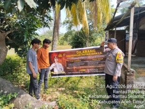 Polsek Rantau Selamat Perkuat Patroli Karhutla Cegah Kebakaran Lahan