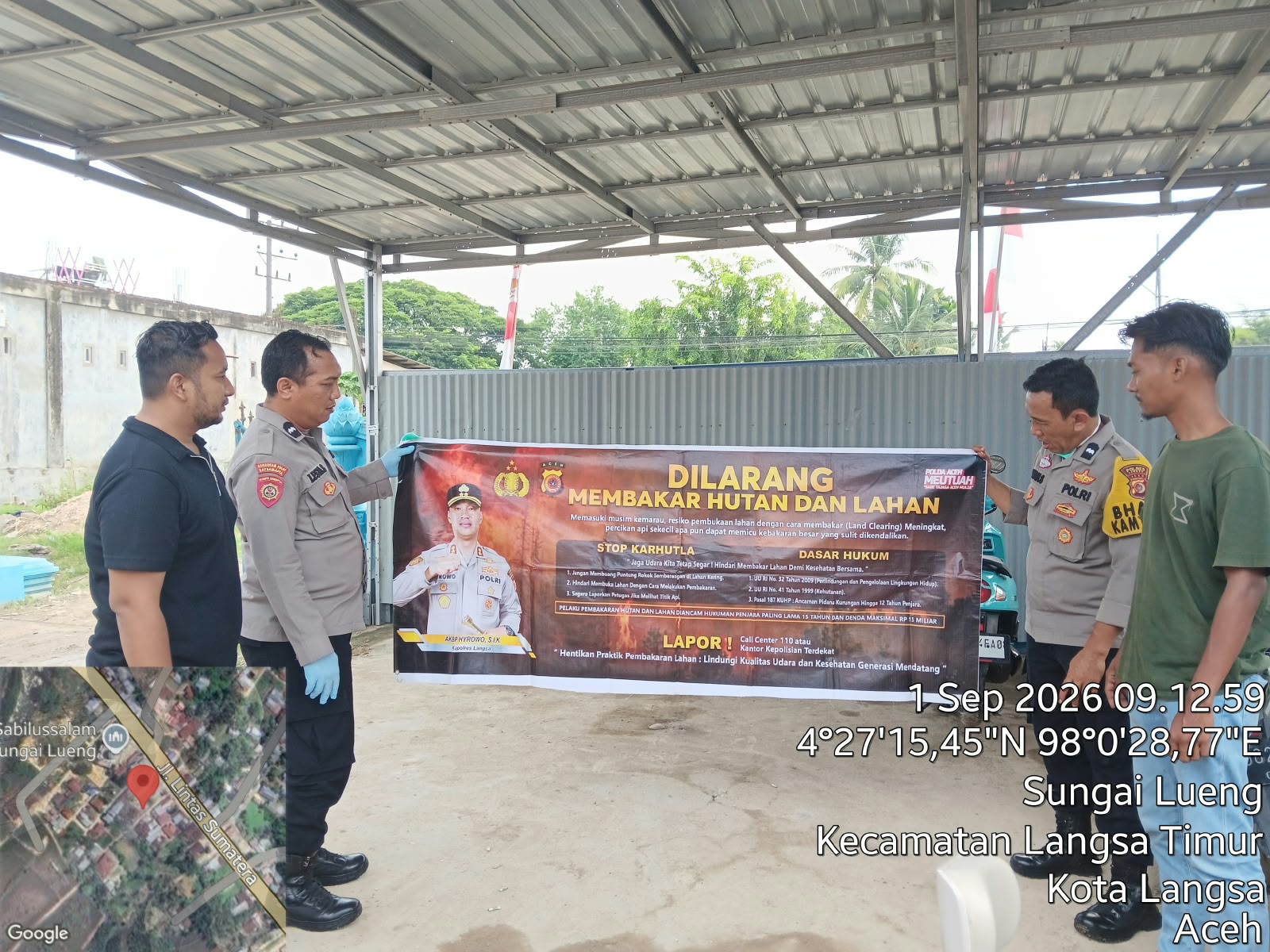 Polsek Langsa Timur Gencarkan Sosialisasi Larangan Karhutla, Wujudkan Lingkungan Aman dan Bebas Asap
