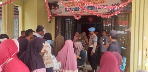 Polsek Rantau Selamat Lakukan Pengamanan Pasar Murah Tanggap Inflasi Aceh
