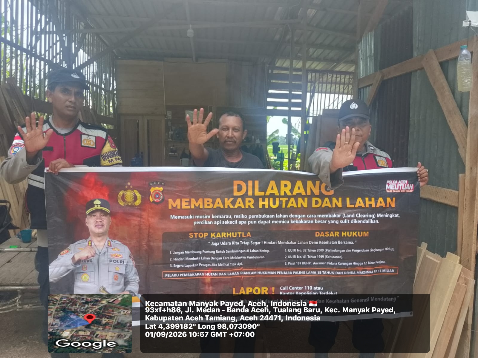 Polsek Manyak Payed Gencarkan Patroli Karhutla Cegah Kebakaran Hutan Dan Lahan