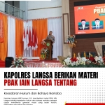 Kapolres Langsa Bekali Mahasiswa PBAK IAIN Langsa tentang Kesadaran Hukum dan Bahaya Narkoba