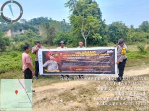 Polsek Sungai Raya Intensifkan Patroli Karhutla Untuk Cegah Kebakaran Hutan Dan Lahan