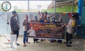 Patroli Karhutla Polsek Langsa Timur Perkuat Pencegahan Kebakaran Hutan dan Lahan di Alue Pineung