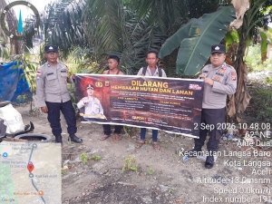 Polsek Langsa Barat Tingkatkan Patroli dan Sosialisasi Cegah Karhutla