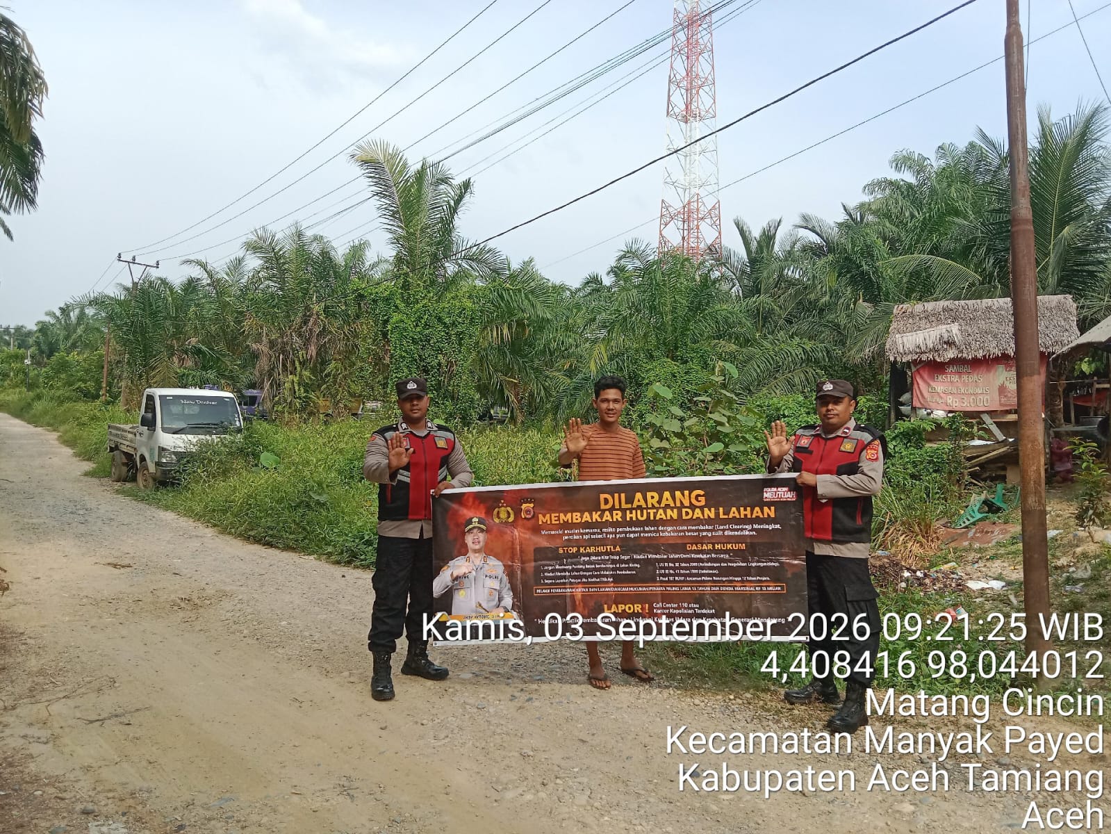 Polsek Manyak Payed Intensifkan Patroli Karhutla, Cegah Kebakaran Hutan Dan Lahan