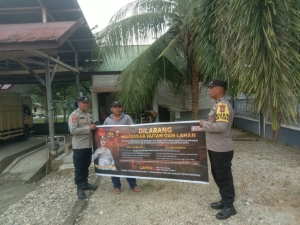 Polsek Langsa Barat Gencarkan Patroli Karhutla, Ajak Masyarakat Hentikan Pembakaran Hutan Dan Lahan