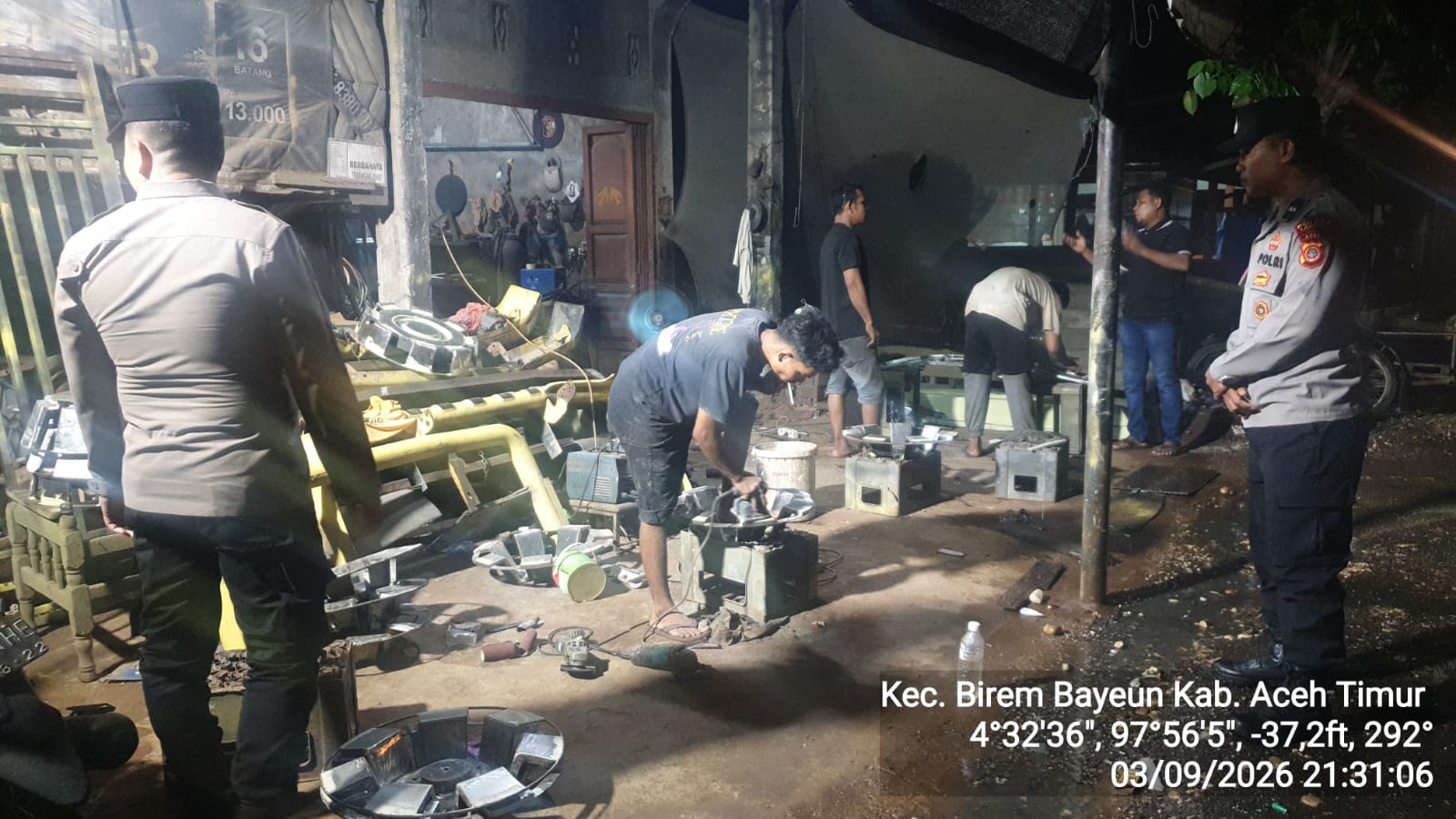 Polsek Birem Bayeun Tingkatkan Patroli Malam, Cegah Gangguan Kamtibmas