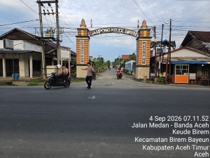 Protap 01 Polsek Birem Bayeun Hadirkan Polisi di Simpang Keude, Wujudkan Kamseltibcarlantas