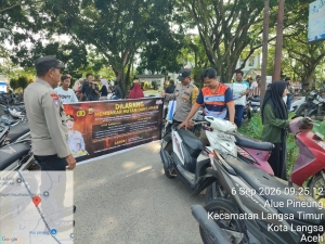 Polsek Langsa Timur Tingkatkan Patroli Karhutla, Cegah Kebakaran Lahan Sejak Dini