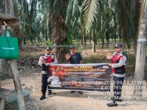 Polsek Manyak Payed Tingkatkan Patroli Karhutla, Antisipasi Kebakaran Hutan Dan Lahan