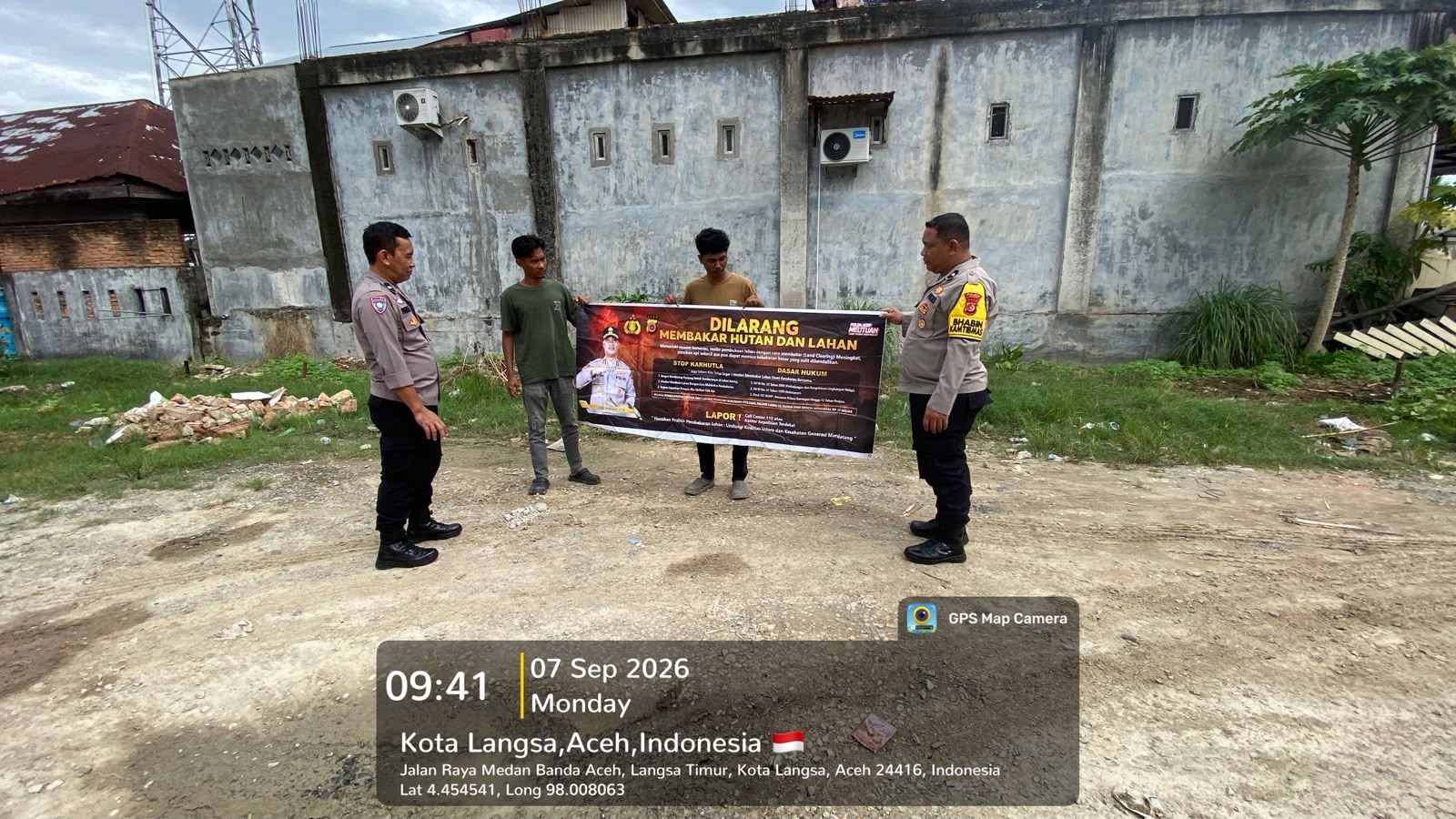 Polsek Langsa Timur Tingkatkan Patroli Karhutla, Cegah Kebakaran Sejak Dini