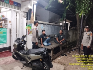 Polsek Langsa Gencarkan Patroli Malam, Antisipasi Premanisme Dan Gangguan Kamtibmas