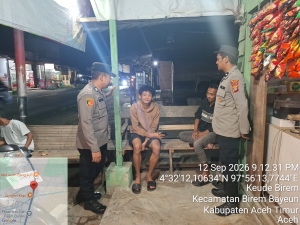 Polsek Birem Bayeun Intensifkan Patroli, Cegah Gangguan Kamtibmas