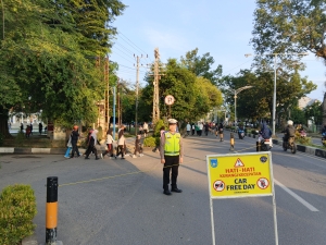 Sat Lantas Polres Langsa Amankan Car Free Day, Arus Lalu Lintas Tetap Lancar