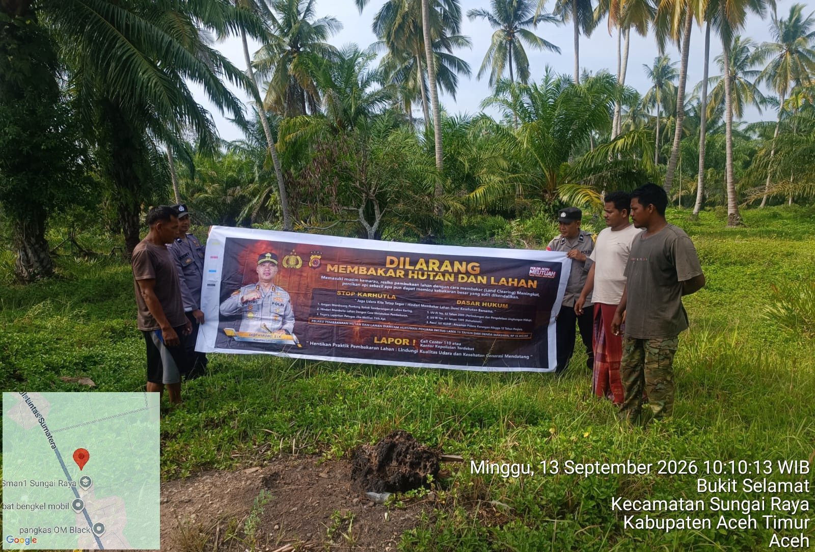 Polsek Sungai Raya Tingkatkan Patroli Karhutla, Cegah Kebakaran Hutan Dan Lahan