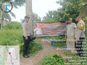 Polsek Langsa Barat Gencarkan Sosialisasi Karhutla, Ajak Warga Lindungi Lingkungan